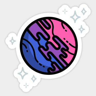 Planet Bi Sticker